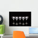 Five Glasses Champagne and Wall Decal