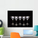 Five Glasses Champagne and Wall Decal