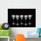 Five Glasses Champagne and Wall Decal