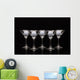 Five Glasses Champagne and Wall Decal
