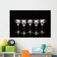Five Glasses Champagne and Wall Decal