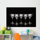 Five Glasses Champagne and Wall Decal