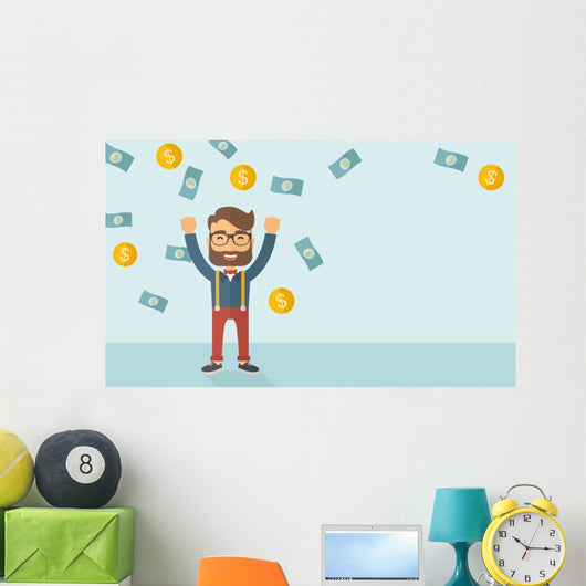 Young Happy Businessman Wall Decal