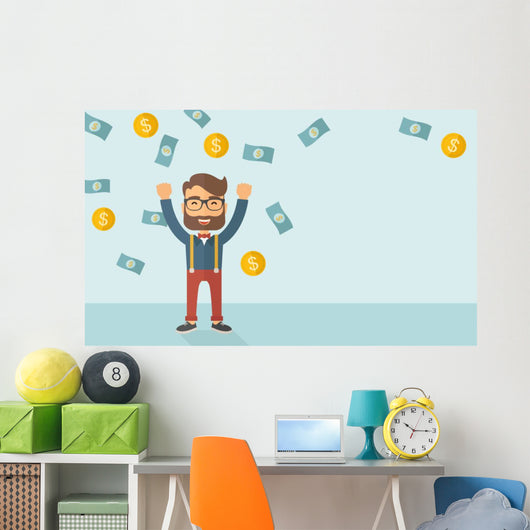 Young Happy Businessman Wall Decal