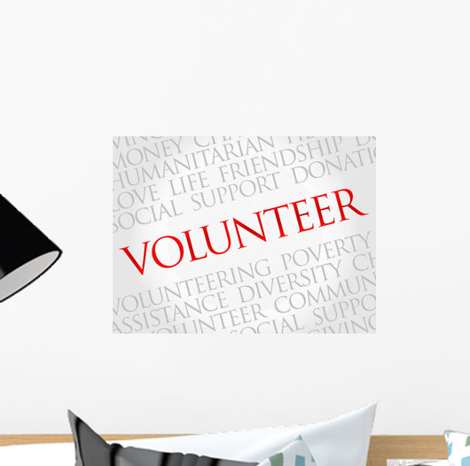 Volunteer Word Cloud Concept Wall Decal