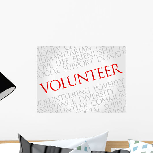 Volunteer Word Cloud Concept Wall Decal