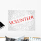 Volunteer Word Cloud Concept Wall Decal
