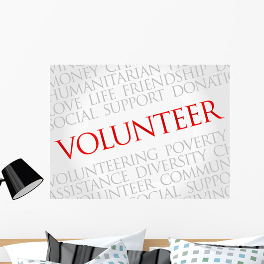 Volunteer Word Cloud Concept Wall Decal
