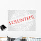 Volunteer Word Cloud Concept Wall Decal