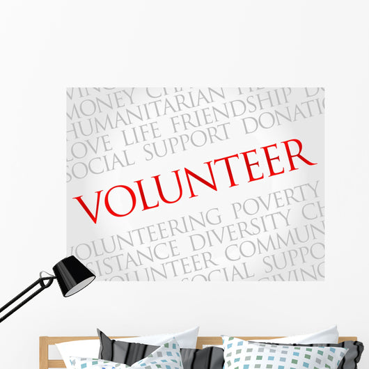 Volunteer Word Cloud Concept Wall Decal
