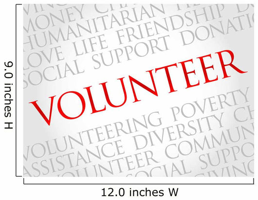 Volunteer Word Cloud Concept Wall Decal