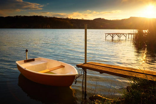 Boat Lake near Pier Wall Decal
