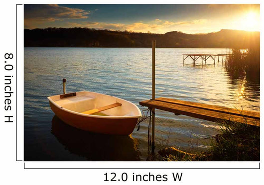 Boat Lake near Pier Wall Decal