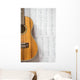 Ukulele White Paper Notes Wall Decal