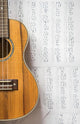 Ukulele White Paper Notes Wall Decal