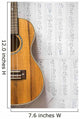 Ukulele White Paper Notes Wall Decal