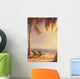Tropical Beach Deckchairs Wall Decal