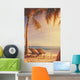 Tropical Beach Deckchairs Wall Decal