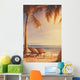 Tropical Beach Deckchairs Wall Decal