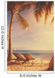 Tropical Beach Deckchairs Wall Decal