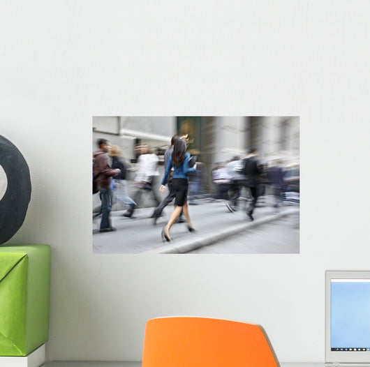 Motion Blurred Business People Wall Decal