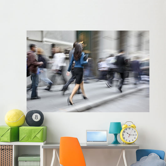 Motion Blurred Business People Wall Decal