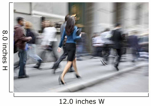Motion Blurred Business People Wall Decal