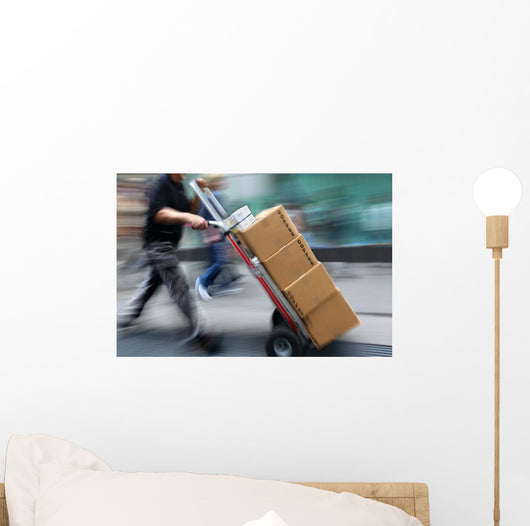 Delivery with Dolly Hand Wall Decal