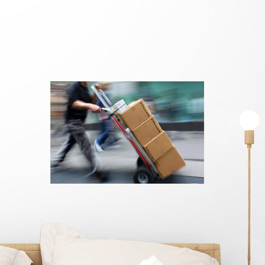 Delivery with Dolly Hand Wall Decal
