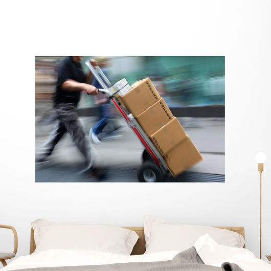 Delivery with Dolly Hand Wall Decal