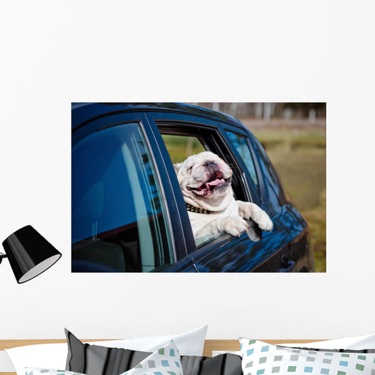 Doggone Happy Bulldog Wall Decal