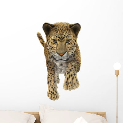 Leopard Wall Decal Design 2 shown on a wall