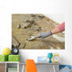 Worker Using Putty Knife Wall Decal