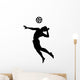 Beach Volleyball Silhouette Wall Decal Design 1