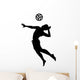 Beach Volleyball Silhouette Wall Decal Design 1