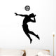 Beach Volleyball Silhouette Wall Decal Design 1