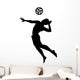 Beach Volleyball Silhouette Wall Decal Design 1