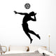 Beach Volleyball Silhouette Wall Decal Design 1