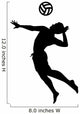 Beach Volleyball Silhouette Wall Decal Design 1