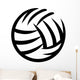 Volleyball Drawn Wall Decal
