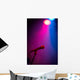 Band Stage Microphone Highlighted Wall Decal