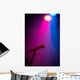 Band Stage Microphone Highlighted Wall Decal