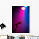Band Stage Microphone Highlighted Wall Decal