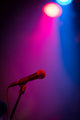 Band Stage Microphone Highlighted Wall Decal