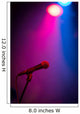 Band Stage Microphone Highlighted Wall Decal