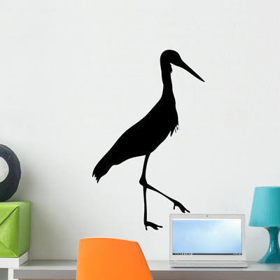Storch Silhouette Wall Decal shown on a wall