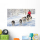 Husky Dogsled Team Wall Decal