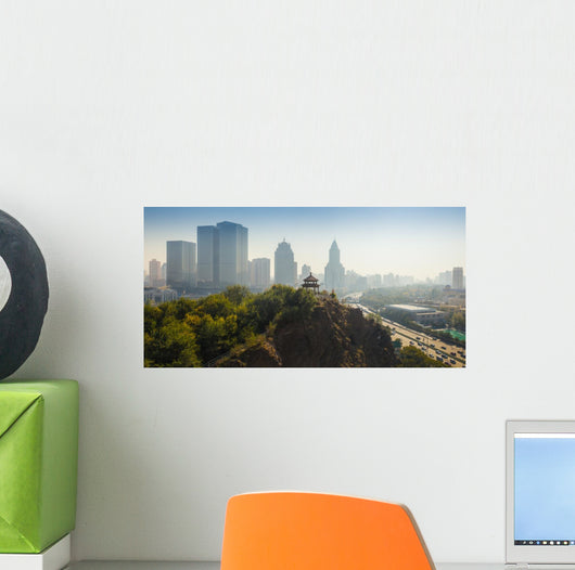Chinese City with Gazebo Wall Decal