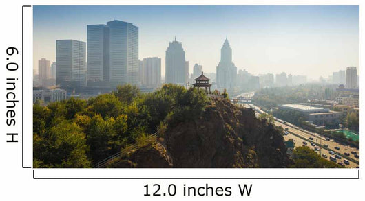 Chinese City with Gazebo Wall Decal