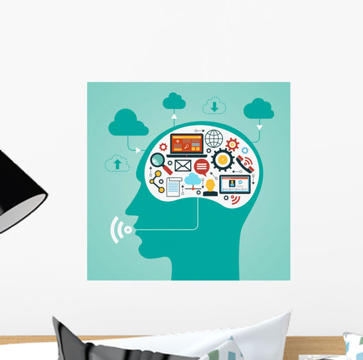 Concept Social Media with Wall Decal